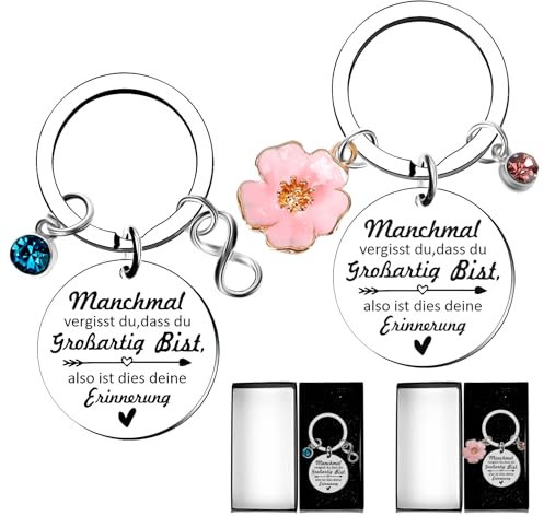 Dadabig 2 Stücke Mutmacher Geschenk Schlüsselanhänger Inspirierende Geschenke für Freundin Schwester Kollegin Ehefrau Mutter Abschiedsgeschenk Motivationsgeschenke