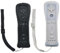 2x Wii-Fernbedienung: Gamecontroller Wii Controller Wireless Remote Bewegungssensor Vernbedinung Ersatz Gamepad Controller für Wii und Wii-Konsole, mit Silikonhülle und Handschlaufe, Weiß und Schwarz