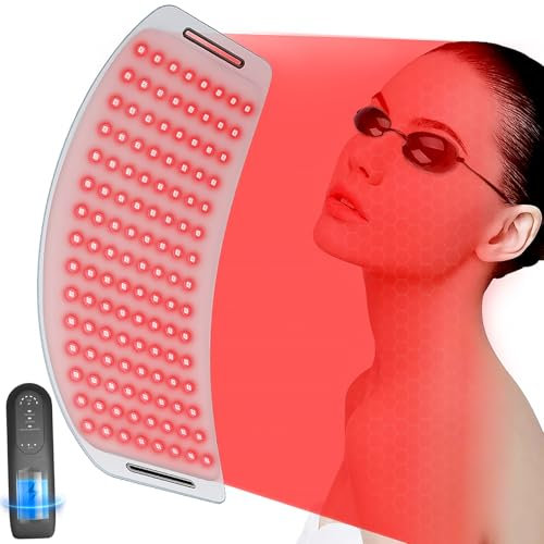 Red Infrared Light Belt, 120 Lamps 630nm & 850nm Infrared Light Pad for Body Back Waist Shoulder Knee, Wearable LED Pad Body Heating Panel with Wireless Controller