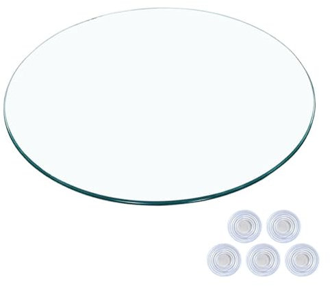 HJXGQJM Superficie Redonda De Mesa De Cristal, Cristal Templado Tablero,Mesa Redonda Comedor, 40CM 55CM 65CM 75CM 90CM, Tablero De Vidrio Redondas, para Mesa De Comedor De Cristal(90CM(36INCH))