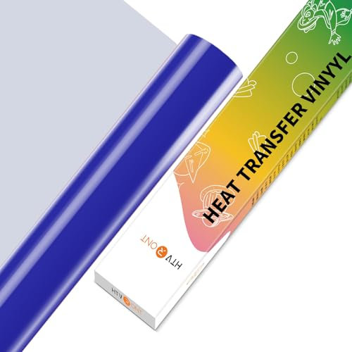 HTVRONT Royal Blue Heat Transfer Vinyl - 12 x 5ft Royal Blue HTV Vinyl Roll for T-Shirts, Royal Blue Iron on Vinyl for Heat Vinyl Design - Easy to Cut & Weed (Royal Blue)