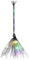 Pesoncarl Wands, Witch Broom, 17.7 Inch Plastic Witches Broomstick with LED Light, Funny Flying Witches Broom with Spider Web Decor for Halloween Cosplay Party Supplies