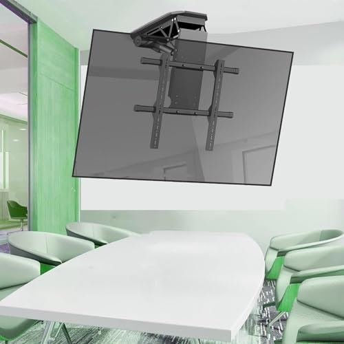 TV Mount Bracket - 0-85° Flip Down, Motorized Flip Down TV Roof Ceiling Mount, Fits 50-90 Inch TVs(Min250-Max800mm 50-90in
