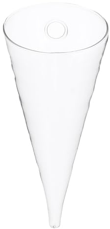 Zerodeko Vase Mural Suspendu Verre Transparent Forme De Cône Circulaire pour Fleurs Et Plantes Décoration Élégante pour Salon Bureau Et Chambre