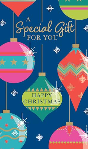Festive Baubles Christmas Money Wallet Gift Card XMW152