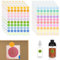AUEFUDQ 1400 Stück 19 mm Klebepunkte Bunt 20 Farben Punkt Aufkleber Weihnachten Sticker, Aufkleber Rund, Bunte Klebepunkte, Farbige Etiketten Markierungspunkte Selbstklebende für Kalender Büro Schule