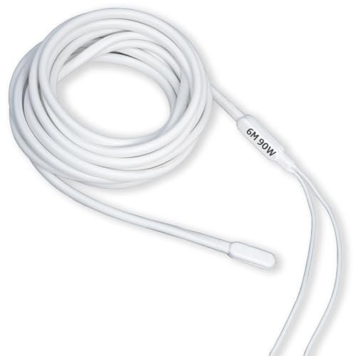 GOLDMAN SERVICE | Cavo riscaldante Bipolare in Silicone Anti Congelamento Tubi | 6 Metri, 90 Watt | Incubatori, Acquari, Rettili, Serre, Fermentazione (6 m | 90W)