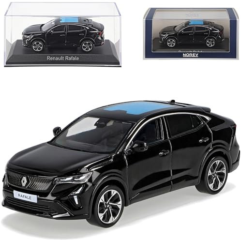 Renautl Rafale SUV Schwarz Ab 2024 1/43 Norev Modell Auto mit individiuellem Wunschkennzeichen