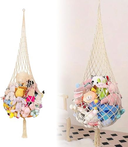 Teddy Hammock for Stuffed Animals – Large 2M Plush Toy Storage Net, Soft Cuddly Toy Organizer, Corner Wall & Ceiling Hanging Hammock for Kids’ Room, Durable & Space-Saving Teddy Storage Solution