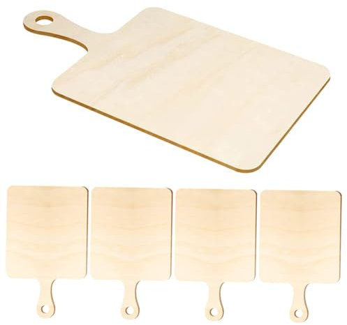 Housoutil Pannello in legno sospeso, 5 pezzi, piastra in legno, beige tagliere per tagliare il nostro fai da te, decorazione