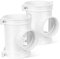 jojofuny 2 Sets PVC 3-Way Saddle Tee Kit with Clamps, Replacement Pipe Fitting for Garden Irrigation, Drainage Systems, and Water Supply