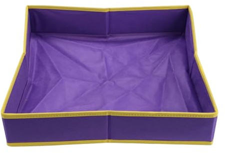 Milageto Sandbox Tray Sandbox Large Space Messy Play Trays Portable Reusable sandboxes Sensory Bins Play Trays Children Toy Tray Play Mat, Purple 60cmx60cm