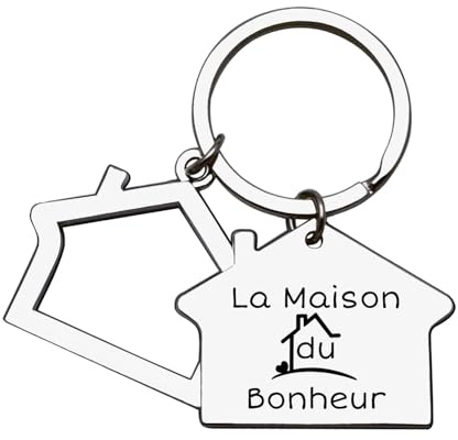 ZYMGUO Cadeau Nouvelle maison Porte-clés Maison Cadeau Couple, Porte-clés Maison Cadeaux Couple Original