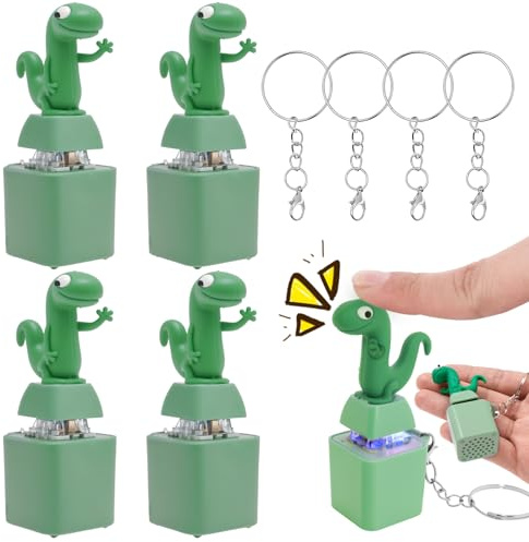 Harupink Toys Schlüsselanhänger,Anti Stress Spielzeug Erwachsene mit Lichtern und Sound,Fidget Spielzeug Zum Entspannen und Abreagieren,Lustige Gadgets Stressabbau (4pcs)