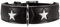 HUNTER MAGIC STAR Hundehalsband, mit Sternen, Leder, weich, 37 (XS-S), schwarz