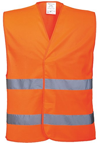 Portwest Unisex High Visibility Two Band Safety Work Vest (2XL3) (Orange)