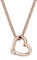 Elli DIAMONDS Halskette Damen Herz Anhänger Liebe mit Diamant (0.015 ct.) in 925 Sterling Silber Rosé vergoldet