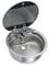 DOMETIC SNG 420 Évier inox rond avec couvercle en verre, Ø 420 mm, Installation des robinets à l'intérieur du bac, p150xh420,l420mm