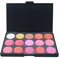PhantomSky 15 Colors Cream Lip Gloss Makeup Palette, Makeup Kit Make-up Paletten Blush Palette Schminkpalette Make Up Cosemetic Contouring Kit - Langlebig, Wischfest, Natürlich Aussehend
