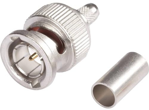 HICON Connector BNC Stecker HD-SDI 3G-SDI Video 75 ohm crimp vergoldet | BNC0.6/2.8HD