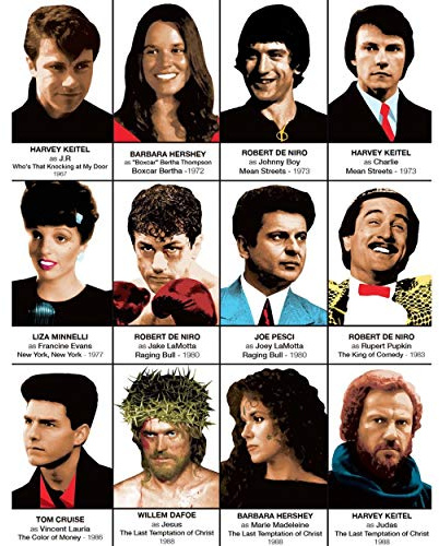 Wall Editions Art-Poster - Martin Scorsese Characters - Olivier Bourdereau