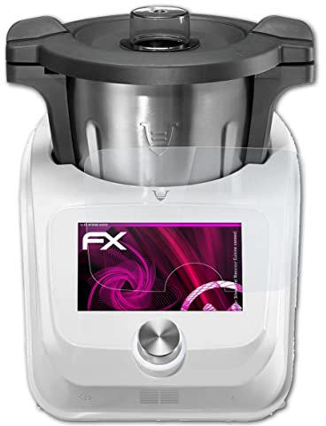 atFoliX Lámina Protectora de plástico Cristal compatible con Silvercrest Monsieur Cuisine connect Película Vidrio, 9H Hybrid-Glass FX Protector Pantalla Vidrio templado de plástico