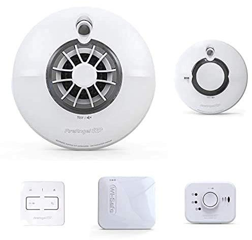 FireAngel Pro Connected 6 Piece Kit - Battery Powered Wireless Smoke x2, Heat, CO Alarms with Gateway + Control Unit