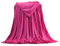XDKS Corail Couverture Polaire,Plaid en Peluche Toucher Velours pour, Uper Doux Chaud Solide Couverture pour Canapé Ou Lit (Rose Rouge,70X100cm)