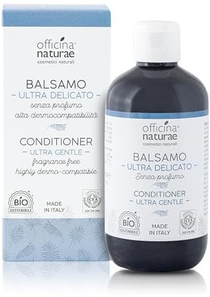 Officina Naturae | Balsam für empfindliche Haut ohne Parfüm, verbessert die Kämmbarkeit, weiches und geschütztes Haar, für empfindliche Haut und bei MCS und Dermatitis, ohne Silikone und Parabene, 250