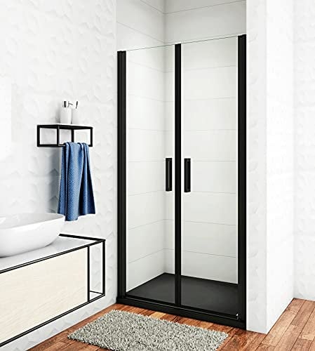 Aica Sanitär 90cm Duschtür Nischentür Duschabtrennung Doppeltür 8mm NANO Glas Dusche Höhe 200cm
