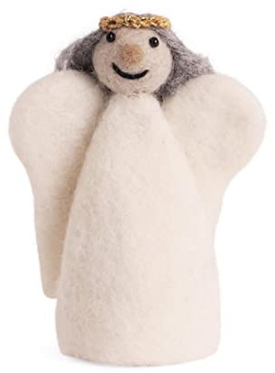 Gry & SIF handgemachter Weihnachtsengel aus Filz, Weihnachtsdeko, Weihnachtskrippe Kinder, Weihnachtsgeschichte, Weihnachtsfiguren, Weihnachtsdeko Figuren, Krippenfiguren | Weihnachtsengel ca. 10 cm