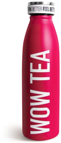 WOW TEA Tee Thermoskanne mit Infuser | Edelstahl | BPA frei | Hält 12 Stunden heiß oder 24 Stunden kalt | Wiederverwendbare auslaufsichere Tee Thermoskanne | Umweltfreundlich | 500ml Kapazität