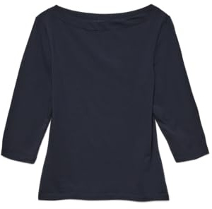 VERO MODA Damen Vmpanda Modal 3/4 Top JRS Noos Langarmshirt, Navy Blazer,XS