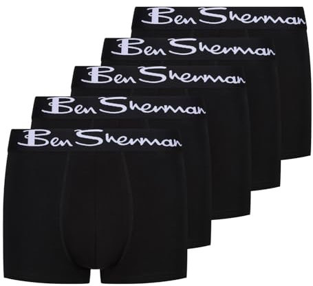Ben Sherman Herren Poderick Badehosen, Schwarz, L EU