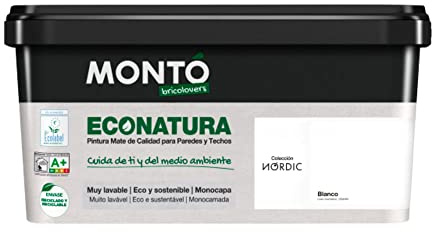 Pintura Plástica Mate para Paredes y Techos. Ecológica y Sostenible. Econatura (4L, Verde Sueño)