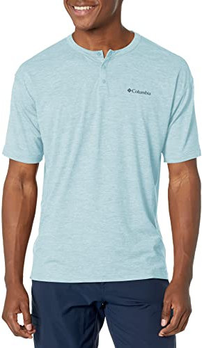 Columbia Herren Coral Ridge Performance Kurzarm, Steinblau, 4X Big