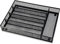Joyfair Range-couverts en métal, 5 compartiments de rangement, tiroir antidérapant pour argenterie pour cuisine/bureau, gain de place et anti-rouille, 31,6 x 24 x 5 cm, noir