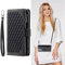 SINQERISHT Crossbody Wallet Case for Apple iPhone 11 Pro Max Leather Phone Case with Card Holder Kickstand & Wrist Strap Cover Magnetic Closure Flip Handbag Zipper Purse Shell for Women(Black)