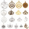 SUNNYCLUE 1 Boîte 68Pcs Lotus Charms Yoga Charms Fleur de Lotus Charme Creux OM Yoga Chakra Energy Charm Plat Rond Charms pour la Fabrication de Bijoux Charme Collier Bracelet Boucles D'Oreilles DIY A