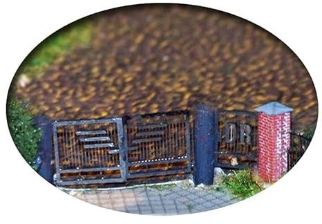 modellbahn-exklusiv Tor mit Flügelrad und Schriftzug der DR, Bausatz, Spur N, 1:160