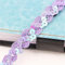2 Meters Länge 1,5 cm Breite Glitzer Farbiges Paillettenband Borten Rolle Paillettenbesatz Applikation Paillettenborte Hologramm Metallic Pailletten Besatz Aus Stoff Glänzende Paillettenbänder,J-Lila