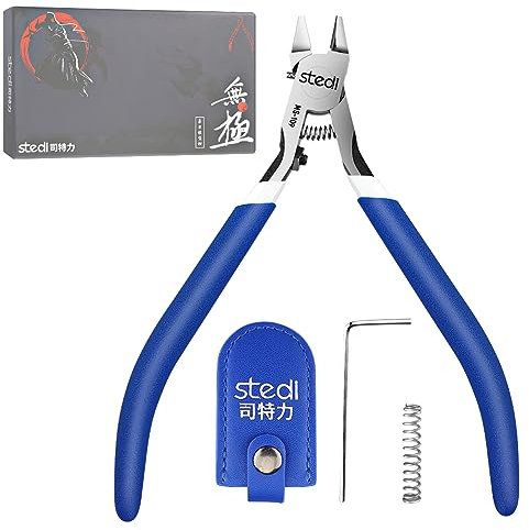 Stedi Model Nipper, with Ultra-Thin Single-Edge and Blade Case Plastic Model Tools for Gundam Repairing Plastic Model and Fixing, Blue