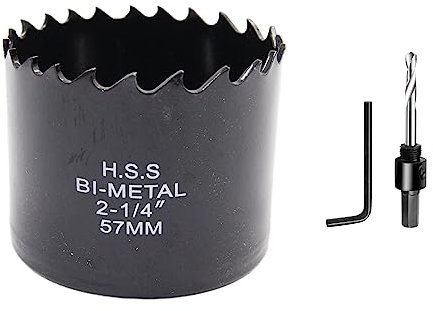 Hole Cutter 57mm LAIWEI Bi-Metal Hole Saw 2.25inch,HSS circular hole saw head,1.8mm thick,cutting depth up to 38mm,suitable for wood,plastic,plasterboard and metal pipes
