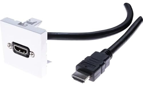 Plastron 45 x 45 avec cordon HDMI coudé - 10 m