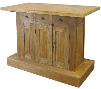 Theke Bar Tresen Hausbar Landhausstil Teakholz massiv unbehandelt B:160 cm -11226-