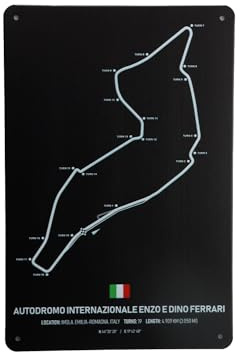 Circuit Enzo e dino Ferrari blechschild - metallschild - metall poster - retro schilder - blech - wanddekoration - vintage schild - metal sign - dekoschild - mancave - männerhöhle