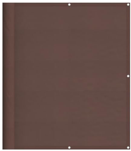 vidaXL Balkon Sichtschutz, Balkonbespannung mit Ösen Seil, Wasserfeste Balkonabdeckung, Balkonverkleidung für Balkon Terrasse, 120x1000cm Braun 100% Polyester-Oxford