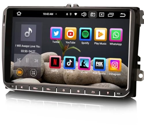 Erisin 8-Core 4+64GB Android 13 Car Stereo for VW Crafter Polo 6R Amarok Caddy T6 Skoda Yeti Support GPS Sat Nav Carplay Android Auto DSP Bluetooth 5.0 Dual Band Wifi DAB+ TPMS DVB-T2 OBD2 PCM3.1