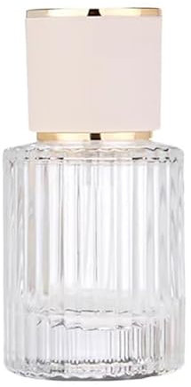 RUDFUZ Botella de cristal para perfume de 30 ml, portátil, transparente, atomizador de alcohol, botella vacía recargable, botella de vidrio con atomizador para cosméticos, botellas dispensadoras de