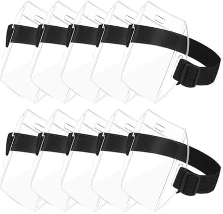 Wernfale Porte-Badge de Bras Porte-Carte D'Identité Étanche avec Boucle de Réglage Taille Universelle pour les Laissez-Passer de Travail (10pcs)